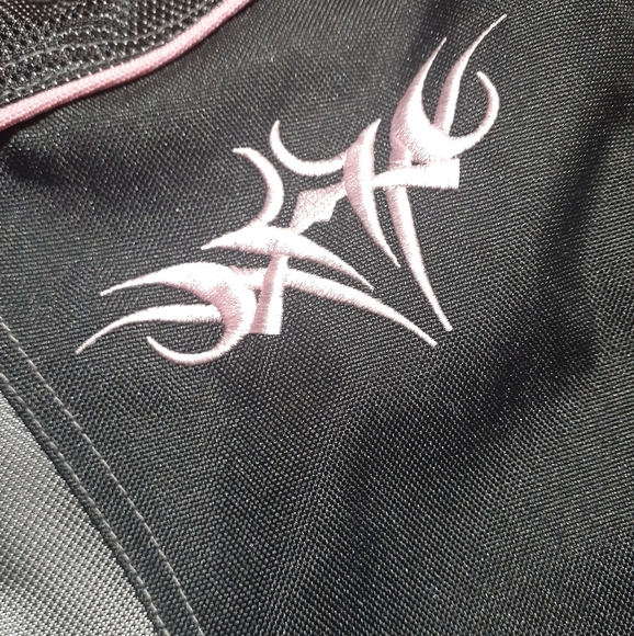 Cordura Women's Motorcycle Jacket Black Silver Pink Size XS - Picture 7 of 14